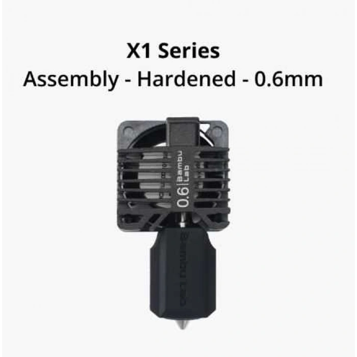 Bambu Lab Complete Hotend Assembly With 0.6 mm Hardened Steel Nozzle (Tam Hotend Montaj Seti 0.6 mm Sertleştirilmiş Çelik Nozül) - X1C