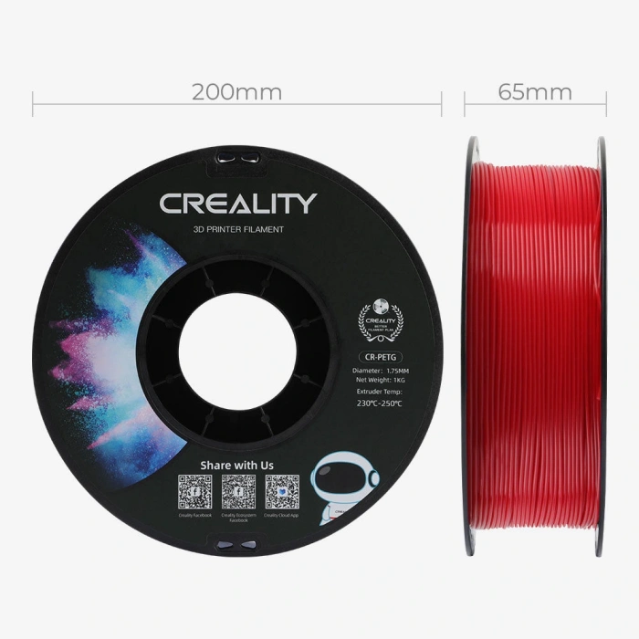 Creality CR-PETG Kırmızı Filament 1.75mm 1kg