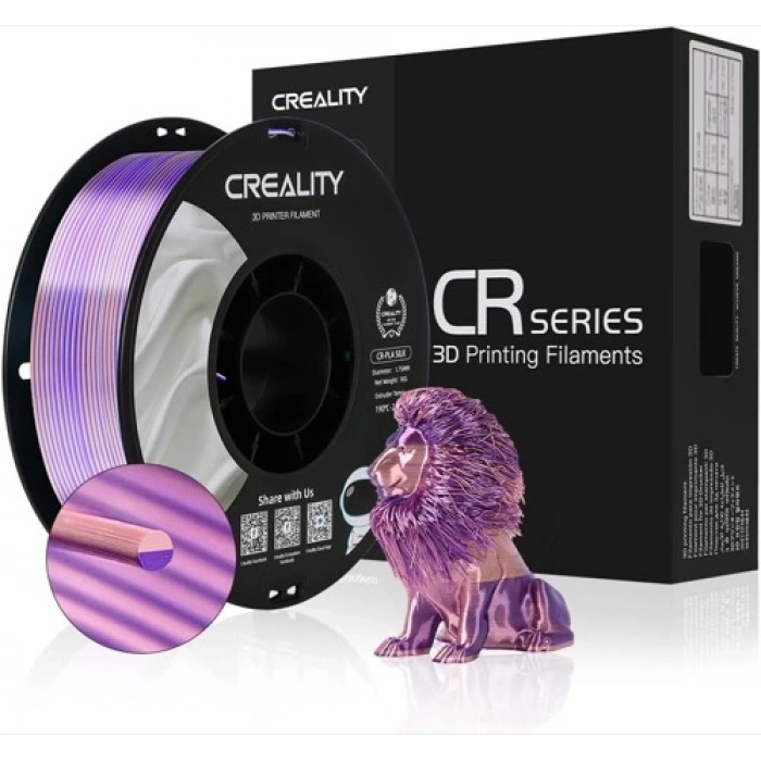 Creality CR-PLA Silk Pembe Mor Filament 1.75mm 1kg