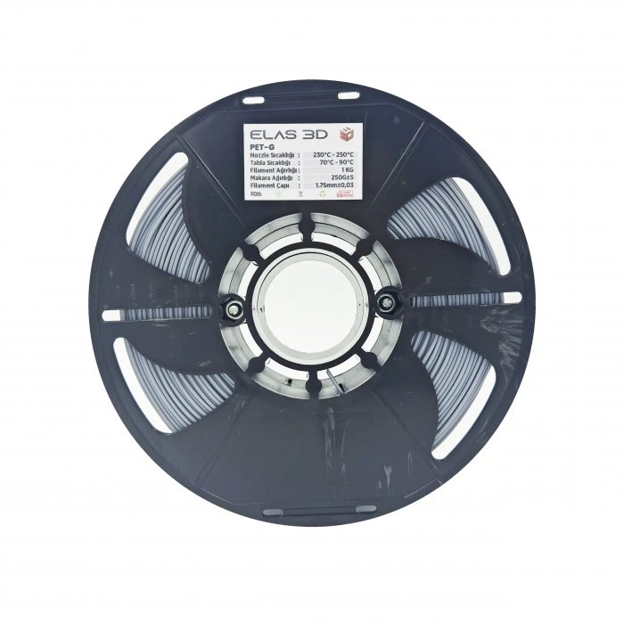 Elas 1.75mm Gri PET-G Filament 1Kg
