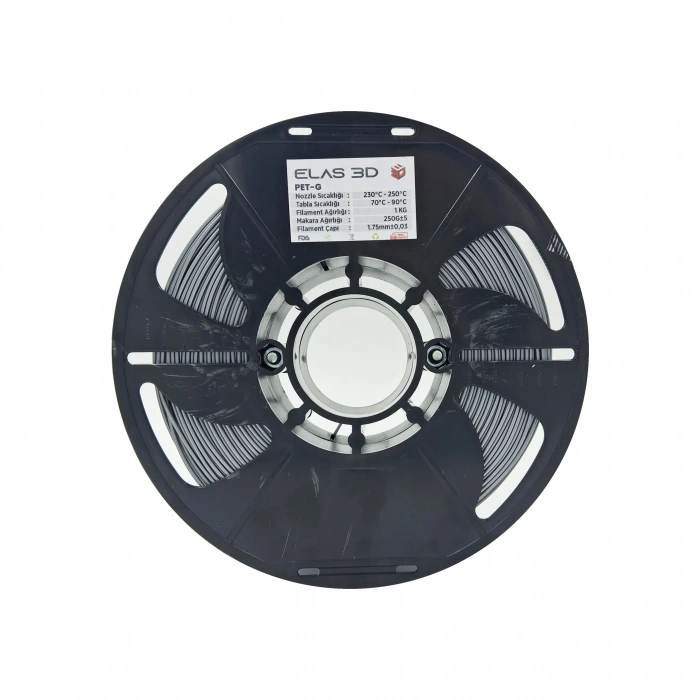 Elas 1.75mm Gümüş Gri PET-G Filament 1Kg