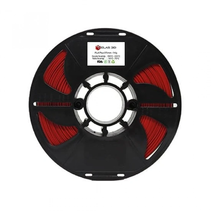 Elas 1.75mm Kırmızı PLA Plus Filament 1kg