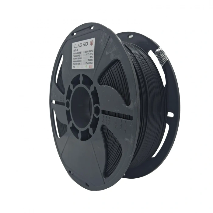 Elas 1.75mm Siyah PET-G Filament 1Kg