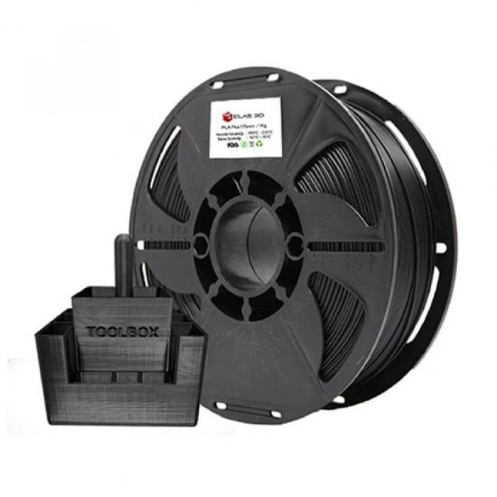 Elas 1.75mm Siyah PLA Plus Filament 1kg