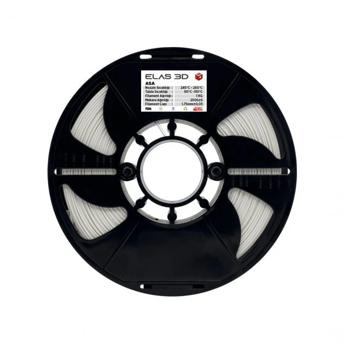 ELAS Beyaz ASA Filament 1.75mm 1 KG