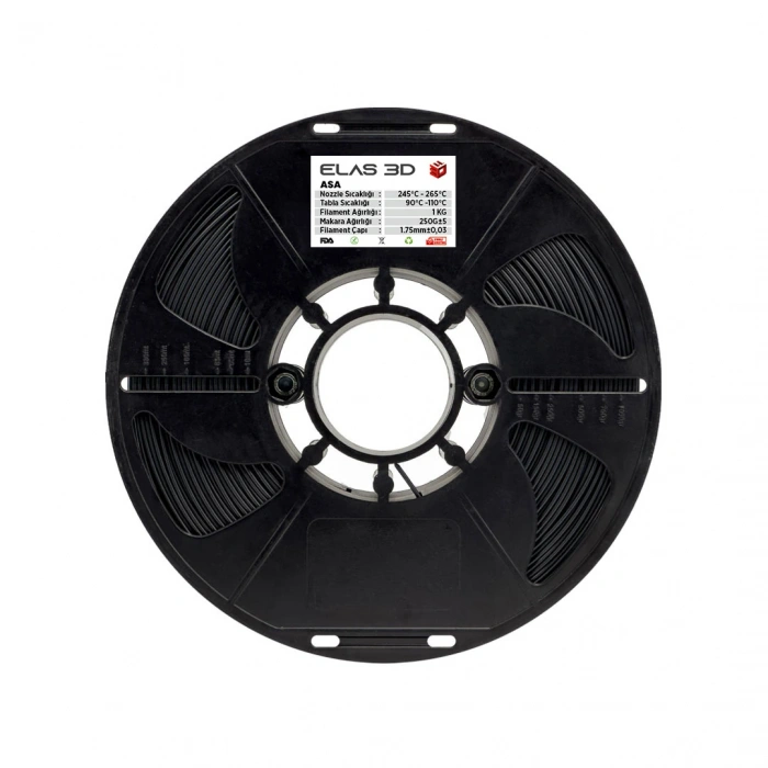 ELAS Siyah ASA Filament 1.75mm 1 KG