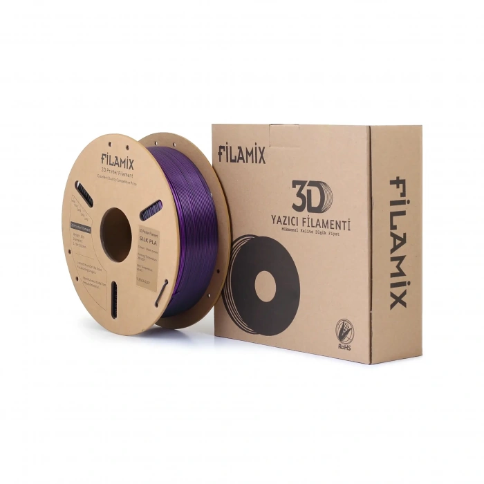 Filamix 2 Renk Silk Pla Siyah-Mor Filament