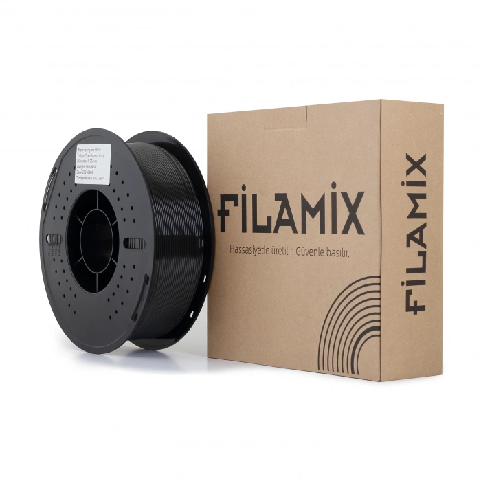 Filamix Hyper PETG Yarı Saydam Gri Filament 1kg 1.75mm