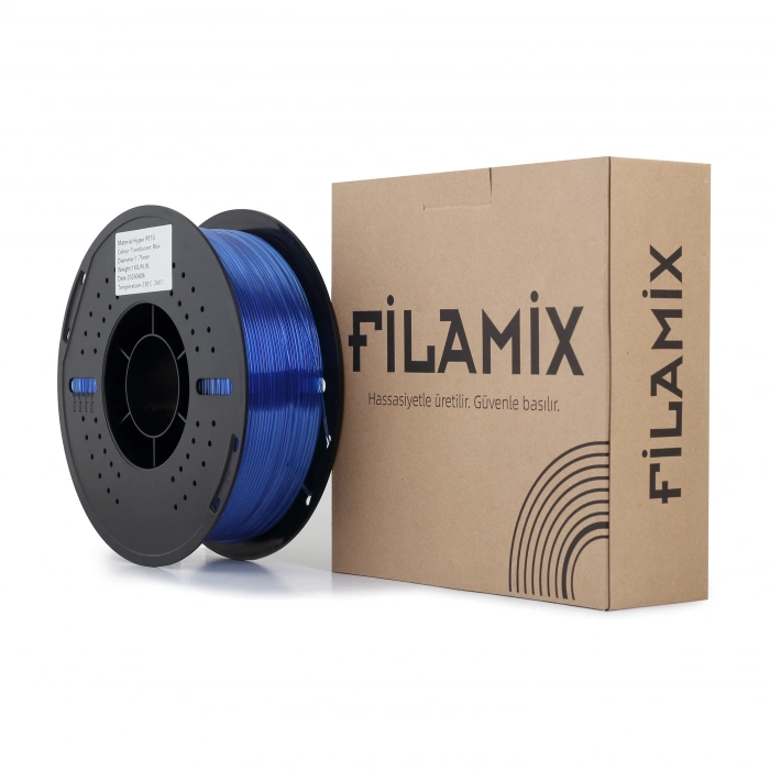 Filamix Hyper PETG Yarı Saydam Mavi Filament 1kg 1.75mm