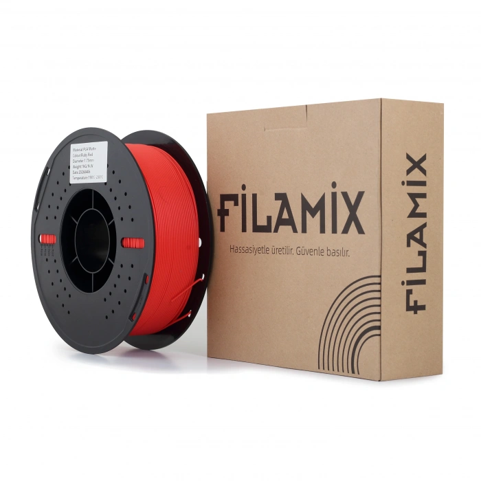 Filamix Mat PLA Yakut Kırmızı Filament 1kg 1.75mm