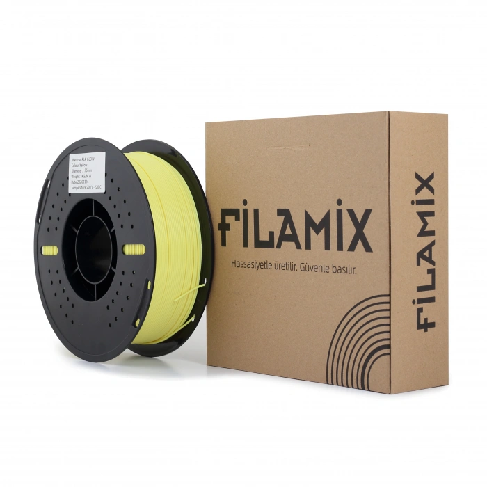 Filamix Pla Glow Sarı Filament 1kg 1.75mm Filament