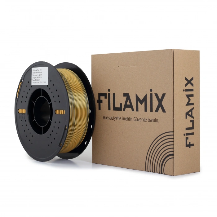 Filamix Silk PLA 2 Renk Siyah-Altın Filament 1kg 1.75mm