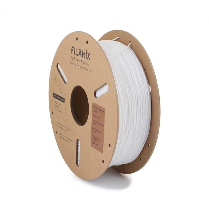Filamix Tpu (Esnek) Beyaz Shore 95A Filament 1kg 1.75mm