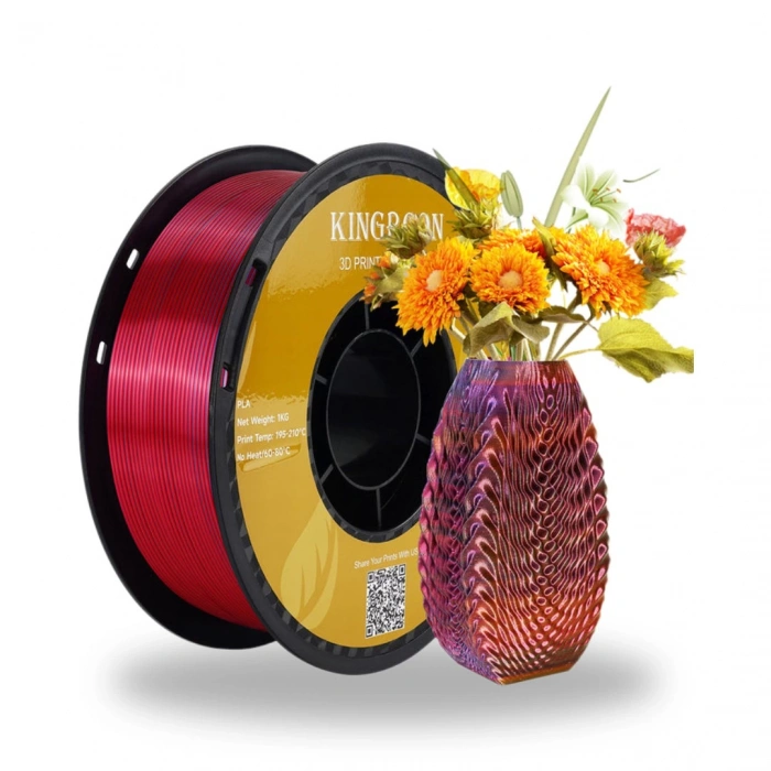 Kingroon Silk Üç Renk Pla Altın, Kırmızı, Mavi Filament