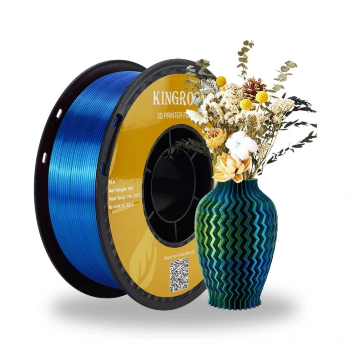 Kingroon Silk Üç Renk Pla Sarı, Mavi, Yeşil Filament