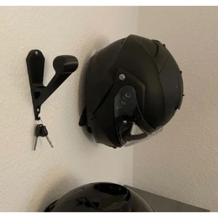 Motosiklet Bisiklet Scooter Kask Duvar Askısı - Kask Tutucu Aparat (Vida ve Dübel Dahil) - Ekipman Düzenleyici