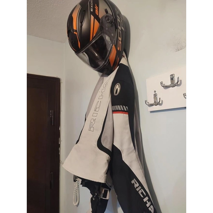 Motosiklet Bisiklet Scooter Kask Duvar Askısı - Kask Tutucu Aparat (Vida ve Dübel Dahil) - Ekipman Düzenleyici