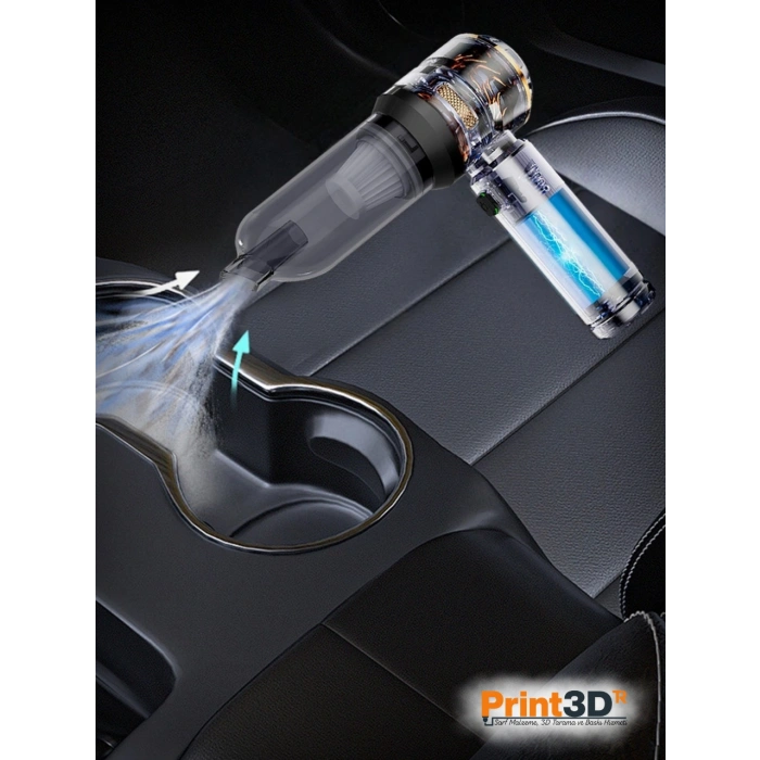 Şarjlı El Süpürgesi - 3 Kademeli, vakum + üfleme, Kompakt tasarım