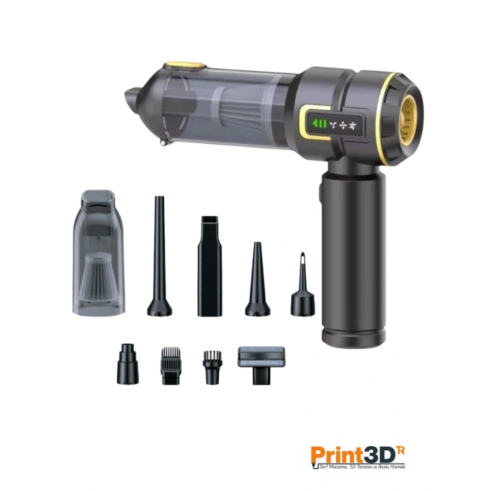 Şarjlı El Süpürgesi 2 - Dijital Gösterge - 3 Kademeli, vakum + üfleme, Kompakt tasarım