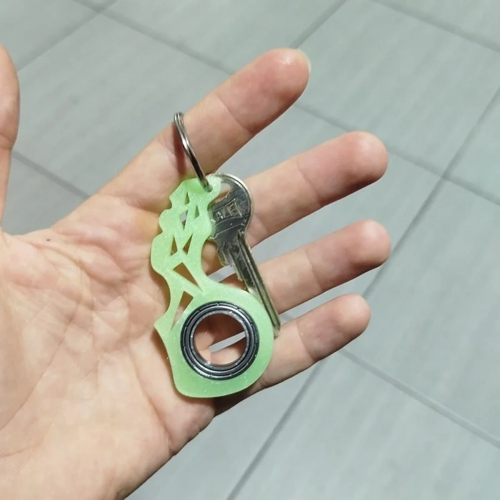 Spinkey Fosforus Stres Çarkı Anahtarlık - Karanlıkta Parlayan Yeşil Seri - Fosforlu Rulmanlı Fidget Spinner
