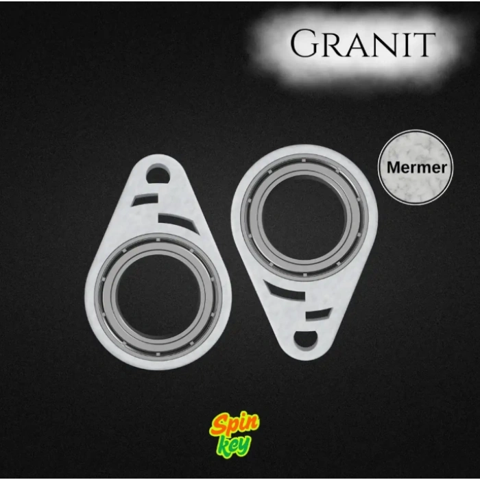 Spinkey Granit Stres Çarkı Anahtarlık - Özel Dokulu Minimalist Tasarım - Premium EDC Fidget Spinner