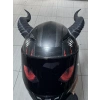 24 CM Dev Kask Boynuzu - 3M Bantlı Özel Tasarım Motosiklet Kask Aksesuarı (Sadece Boynuz)