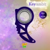 Spinkey Keyrambit Stres Çarkı Anahtarlık - Mor & Siyah Çift Renkli Seri - Rulmanlı Çevirme Aparatı