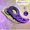 Spinkey Keyrambit Stres Çarkı Anahtarlık - Mor & Siyah Çift Renkli Seri - Rulmanlı Çevirme Aparatı