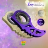 Spinkey Keyrambit Stres Çarkı Anahtarlık - Mor & Siyah Çift Renkli Seri - Rulmanlı Karambit Çevirme Aparatı