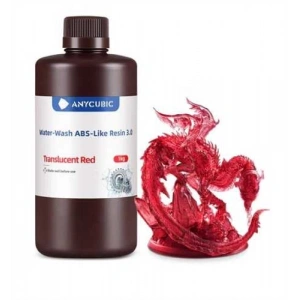 Anycubic Water-Wash ABS-Like Reçine 3.0 Şeffaf Kırmızı 1000g