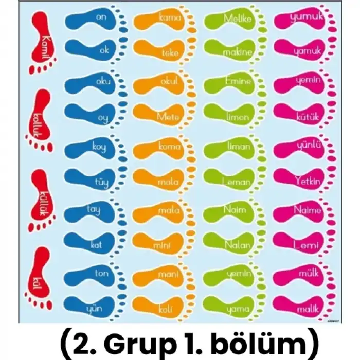 1. Sınıf Hece ve Kelime Ayak İzleri