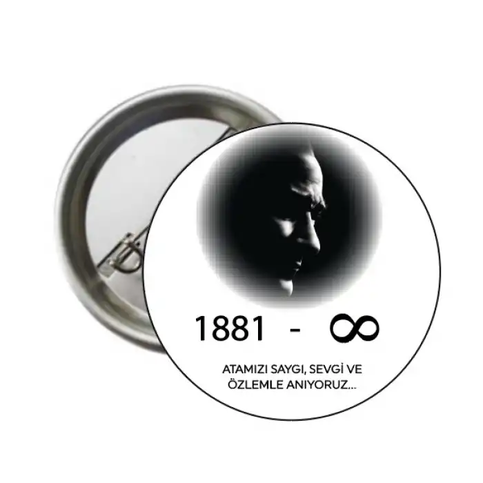 10 Kasım Rozeti Beyaz