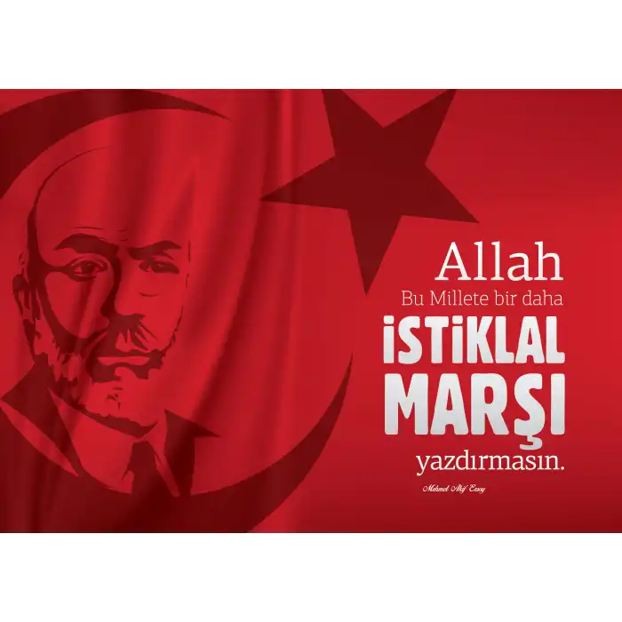 12 Mart İstiklal Marşı Afişi