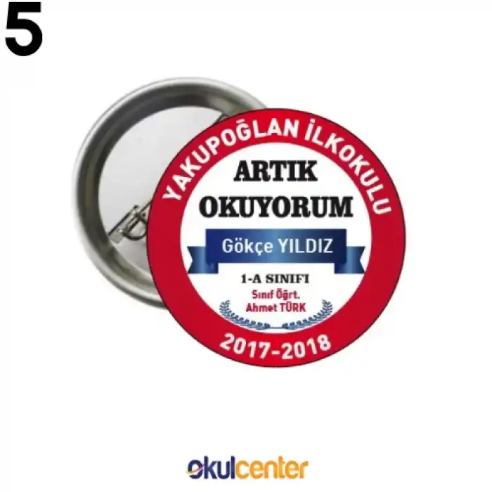 Artık Okuyorum Rozeti (İsimli)