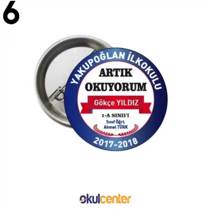 Artık Okuyorum Rozeti (İsimli)