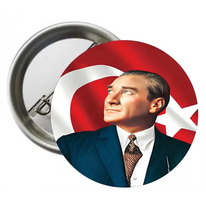 Atatürk Fotoğraflı Rozet