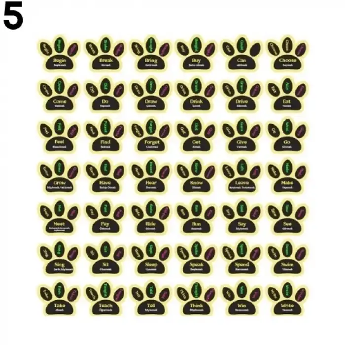 İngilizce Düzensiz Fiiler Pati Ayak İzleri