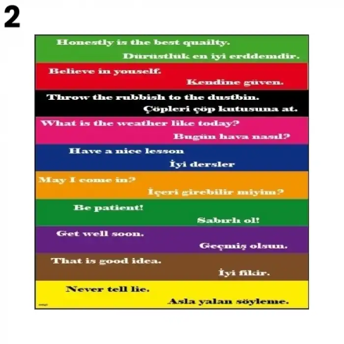 İngilizce Merdiven Yazısı Modelleri