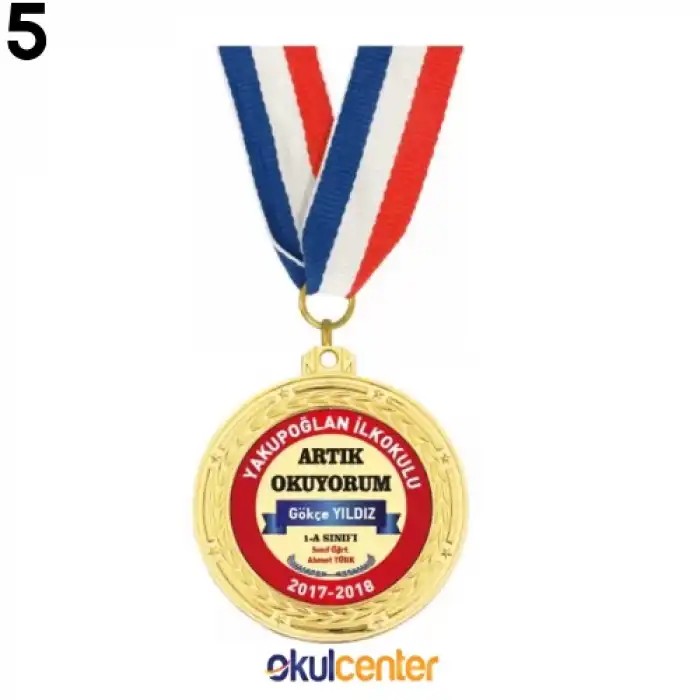 İsimli Artık Okuyorum Madalyası