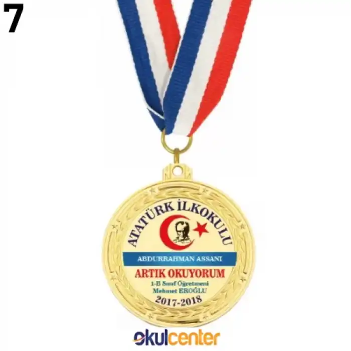 İsimli Artık Okuyorum Madalyası