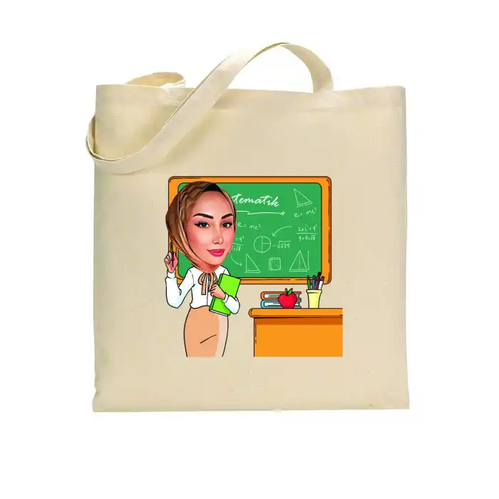 Karikatür Baskılı Bez Çanta