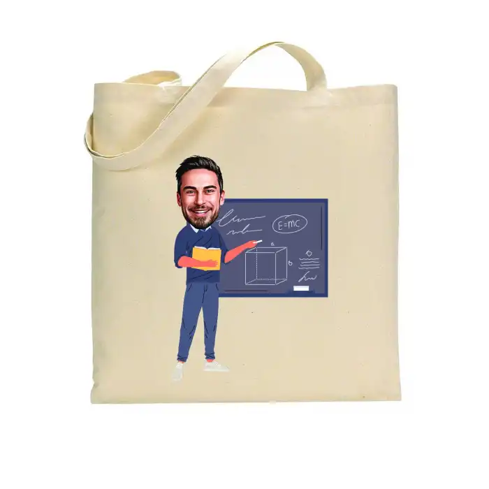 Karikatür Baskılı Bez Çanta