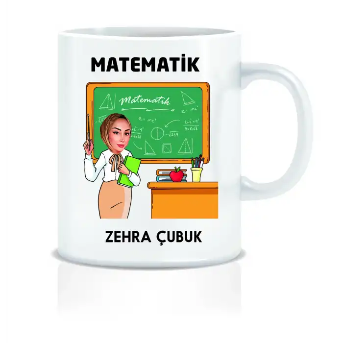 Kişiye Özel Karikatür Çizimli Kupa Bardak - Matematik