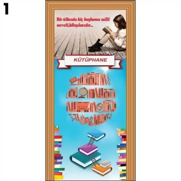 Kütüphane Kapı Giydirme