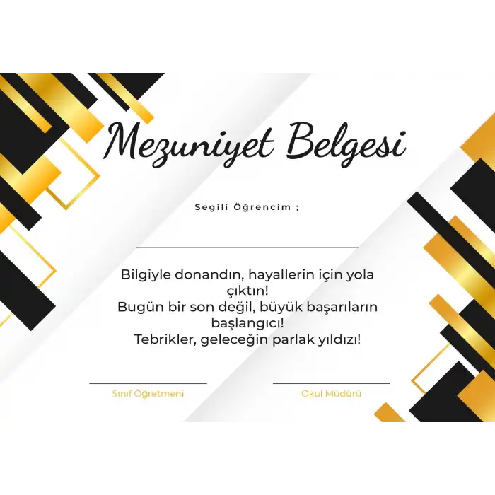Mezuniyet Belgesi 4