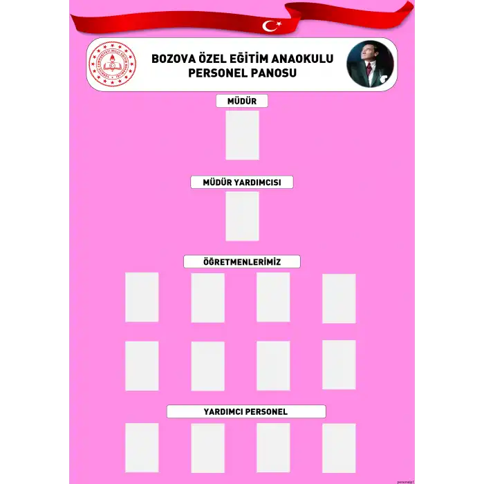 Okul Personel Panosu 1 (27 kişilik)