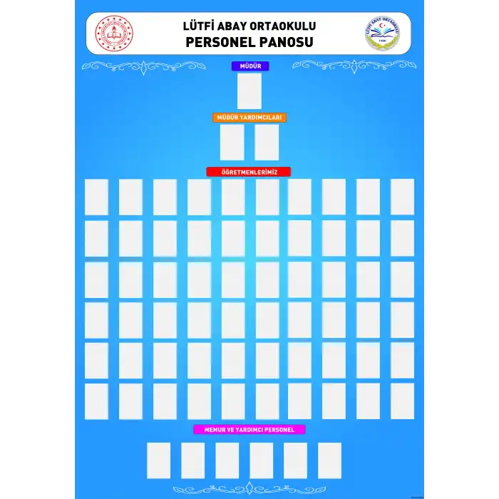 Okul Personel Panosu 2 (65 kişilik)