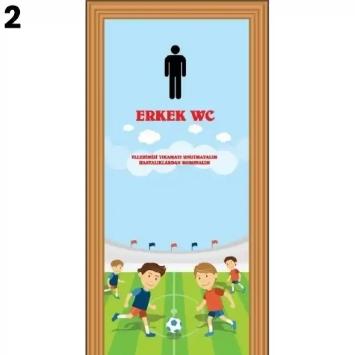 Okul WC Kapı Giydirme (Erkek)