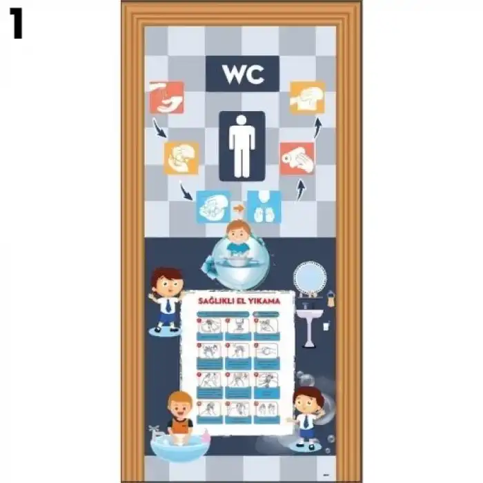 Okul WC Kapı Giydirme (Erkek)