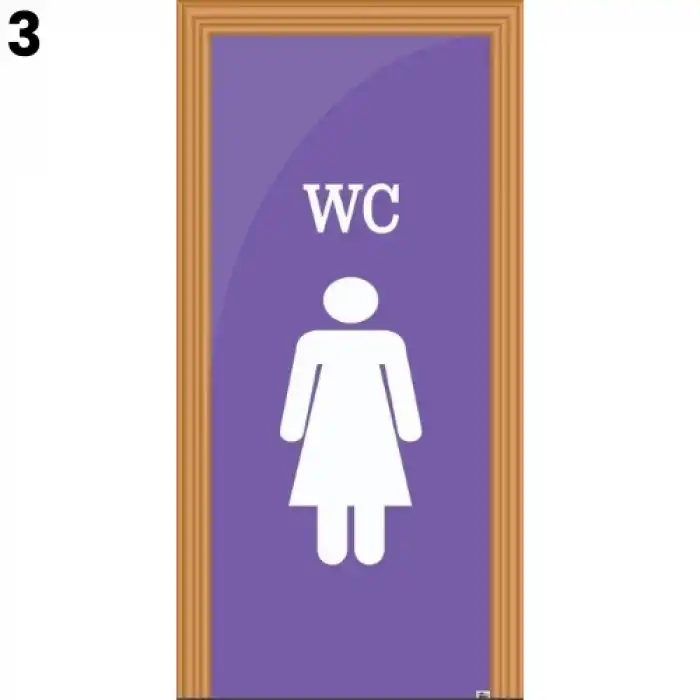 Okul WC Kapı Giydirme (Kız)